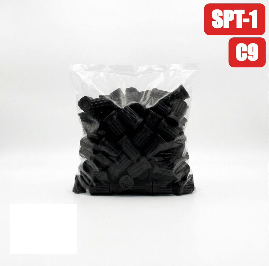 C9 Sockets Black; E17 base (100 Pack) Black