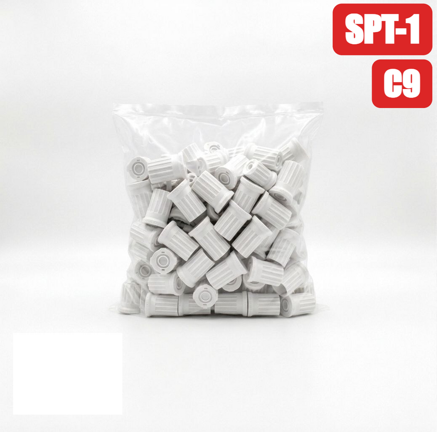C9 Sockets White; E17 base (100 Pack) White