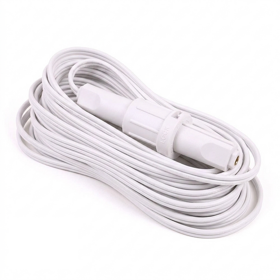12' White QuickPro Coaxial Extension White- 12'
