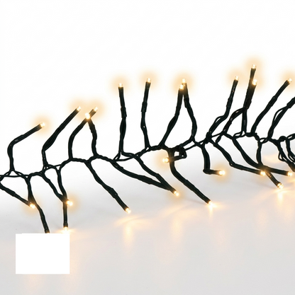 Warm White 5MM Cluster LED Light Set - 500 Lights - 12.3' - Green Wire — view 1