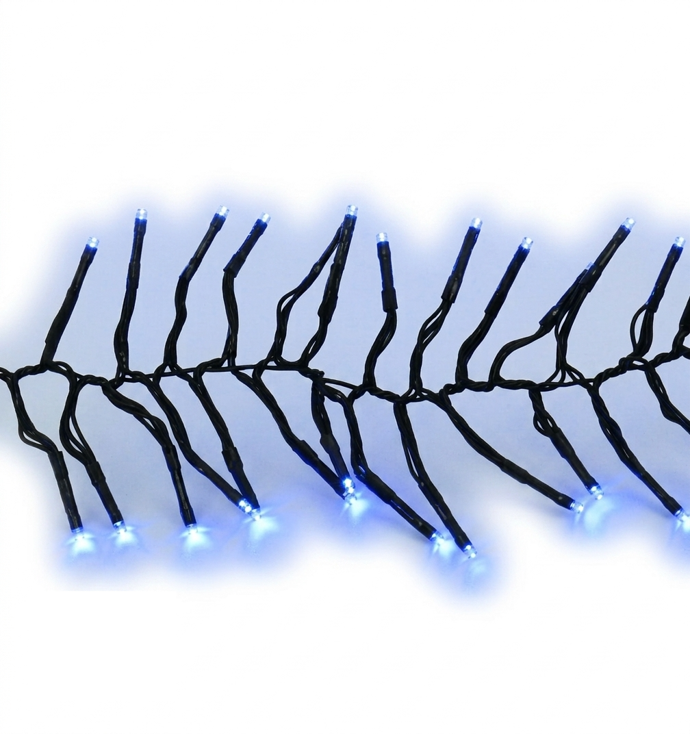 Blue 5MM Rice LED Light Set - 500 Lights - 36' - Green Wire — view 1