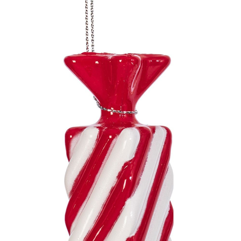 10" Red Swirl Candy Ornament Assortment - Set of 6 — view 3