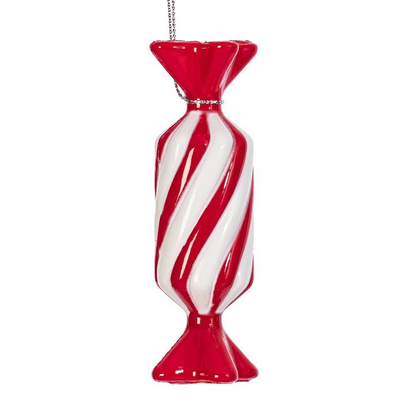 10" Red Swirl Candy Ornament Assortment - Set of 6 — view 5
