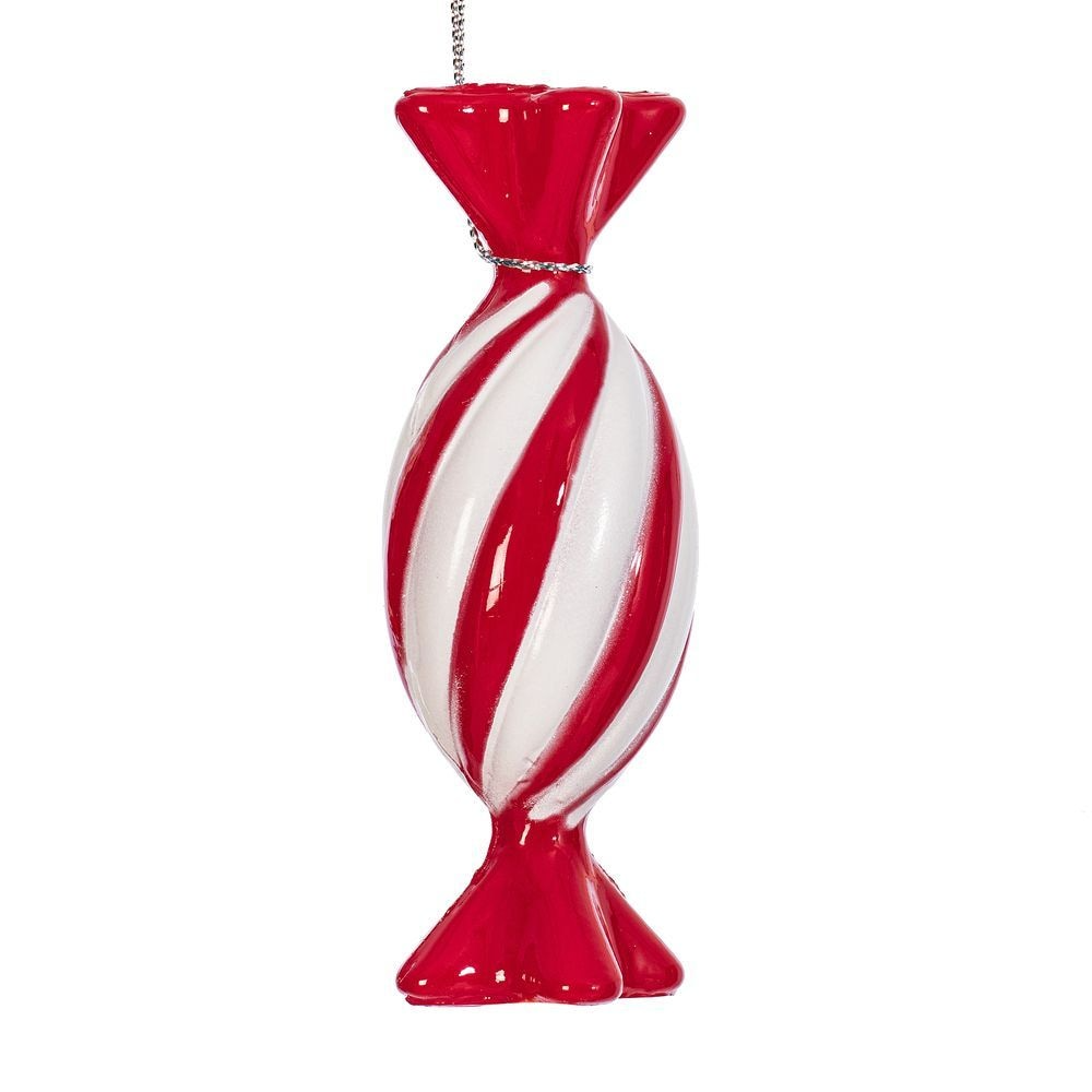 10" Red Swirl Candy Ornament Assortment - Set of 6 — view 7