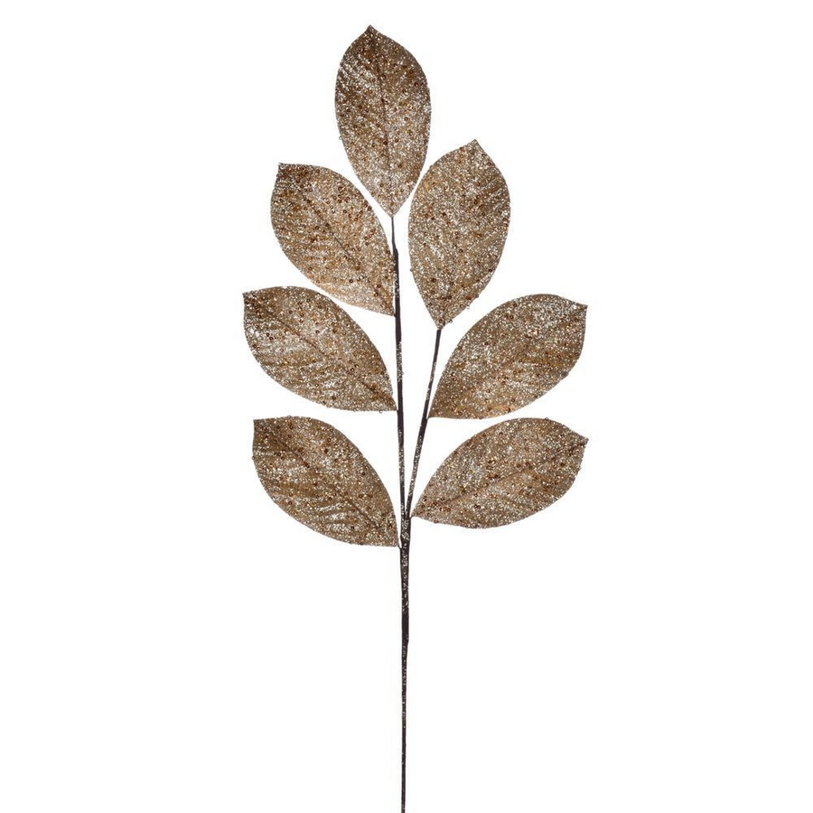 27" Glitter Leaf Spray - Set of 4 - Gold Gold – Bag of 4