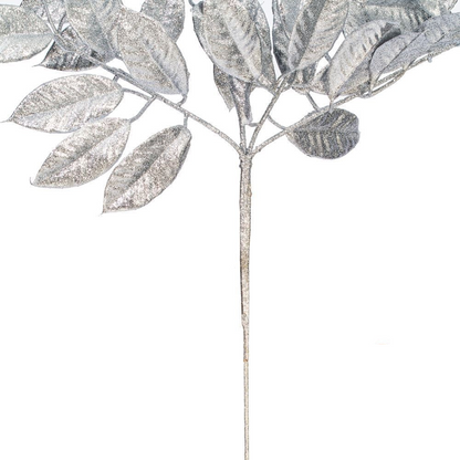 31" Gardenia Glitter Spray - Set of 2 - Silver — view 4