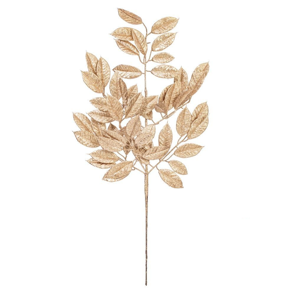 31" Gardenia Glitter Spray - Set of 2 - Café Latte — view 1