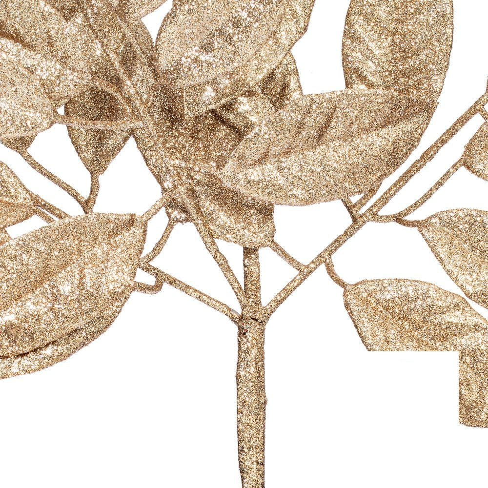 31" Gardenia Glitter Spray - Set of 2 - Café Latte — view 4
