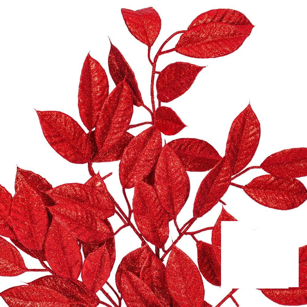 31" Gardenia Glitter Spray - Set of 2 - Red — view 2