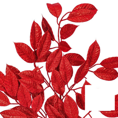 31" Gardenia Glitter Spray - Set of 2 - Red — view 2
