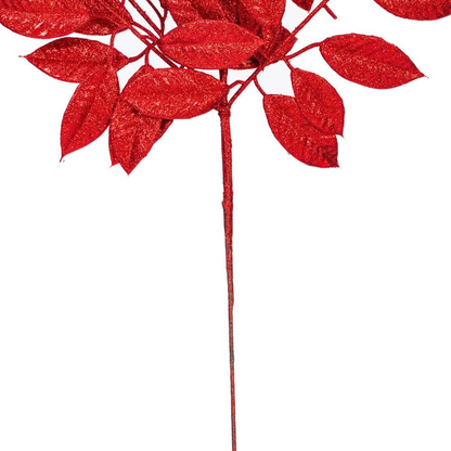 31" Gardenia Glitter Spray - Set of 2 - Red — view 4