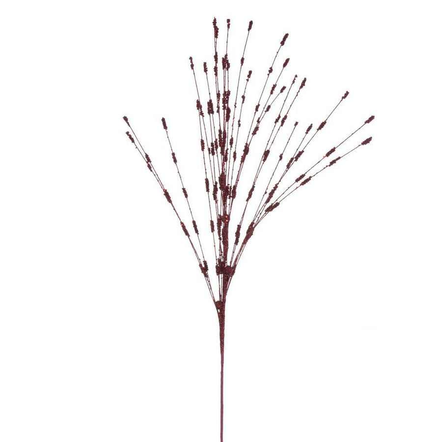 36" Berry Glitter Spray - Set of 6 - Burgundy Burgundy – Bag of 6