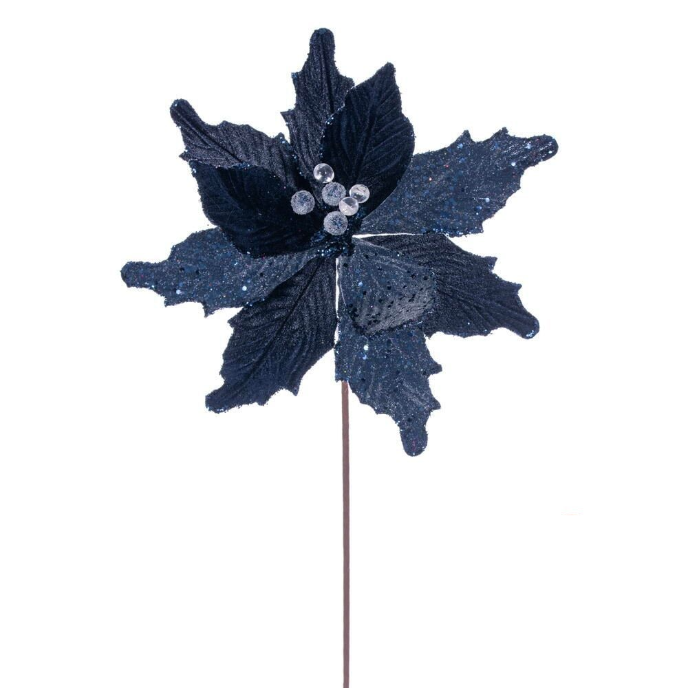 20" Velvet Sugar 11.5" Flower - Set of 3 - Midnight Blue — view 1