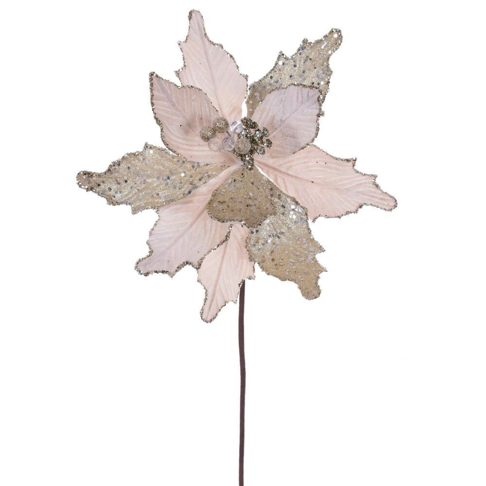 20" Velvet Sugar 11.5" Flower - Set of 3 - Champagne — view 1