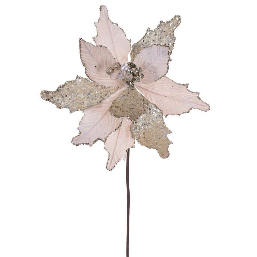 20" Velvet Sugar 11.5" Flower - Set of 3 - Champagne Champagne – Bag of 3