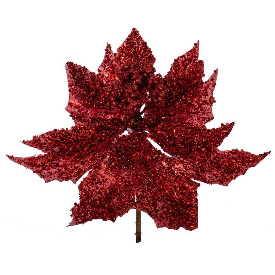 14" Glitter Berry Pick UV Treated - Red Red – Bag of 3