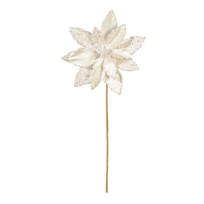 17" Velvet Stem 11" Flower - Set of 2 - White — view 1