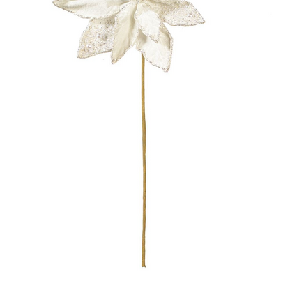 17" Velvet Stem 11" Flower - Set of 2 - White — view 4