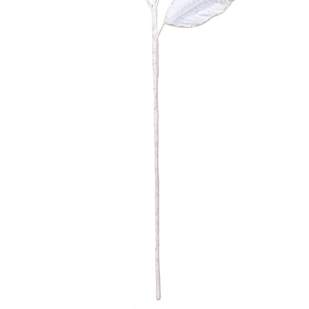 32" Velvet Pearl Leaf Spray - Set of 2 - White — view 4