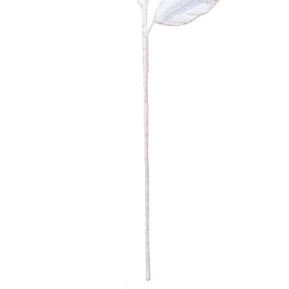 32" Velvet Pearl Leaf Spray - Set of 2 - White — view 4