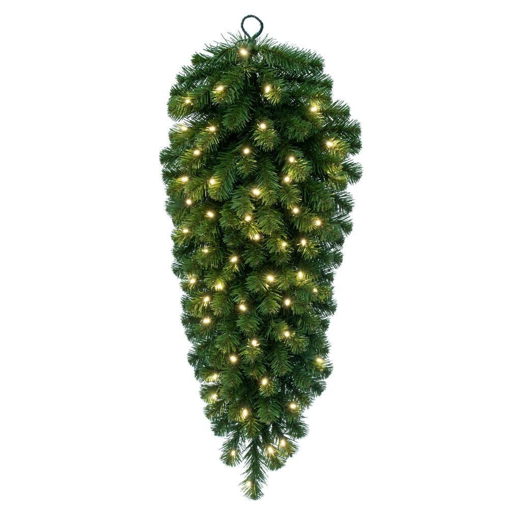48" Warm White Dense Forest Pine Teardrop — view 1