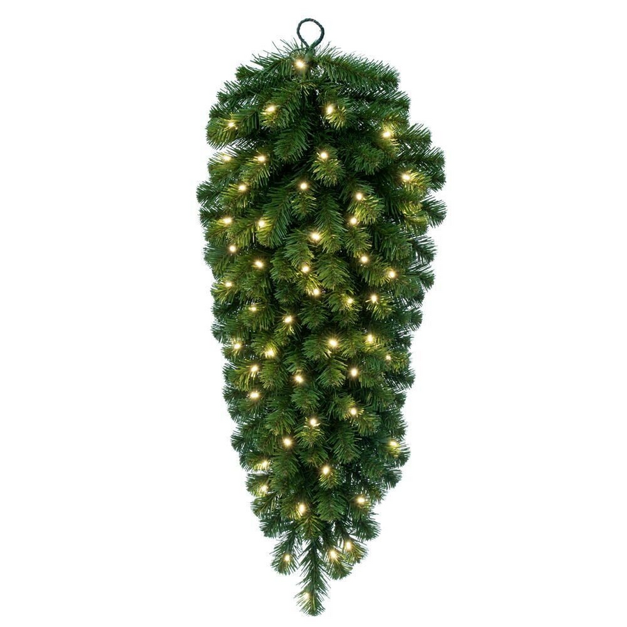 36" Warm White Dense Forest Pine Teardrop 36"- Warm White