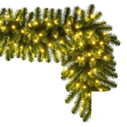 9' x 18" Warm White Dense Forest Pine Garland — view 4