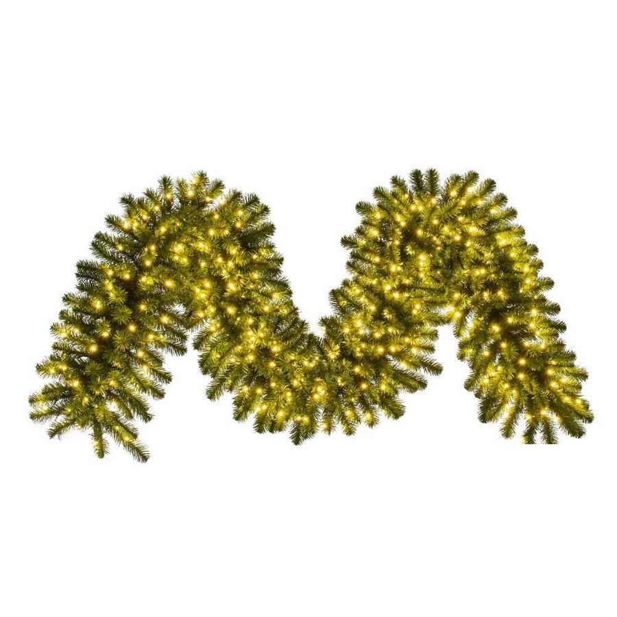 9' x 20" Warm White Dense Forest Pine Garland 9'- 20"- Warm White