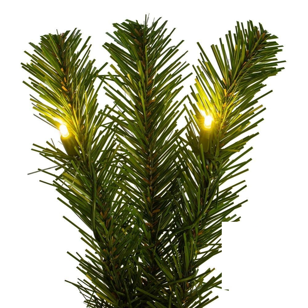 9' x 20" Warm White Dense Forest Pine Garland — view 3