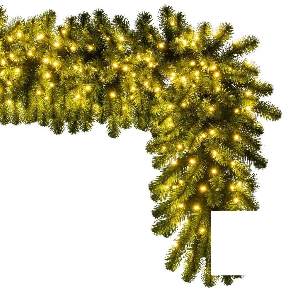 9' x 20" Warm White Dense Forest Pine Garland — view 4