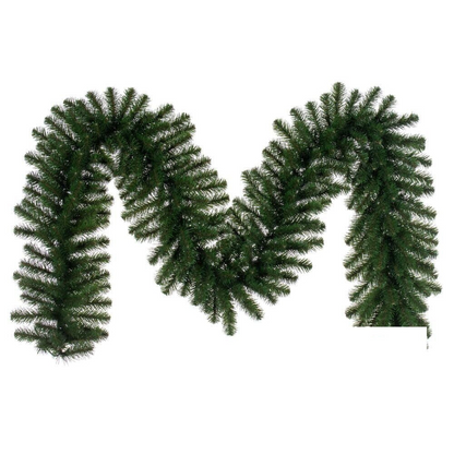 9' x 14" Unlit Dense Forest Pine Garland — view 1