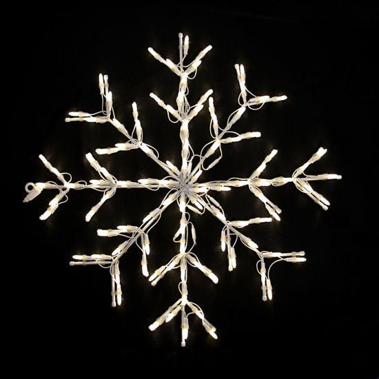 28" Classic Snowflake - Warm White