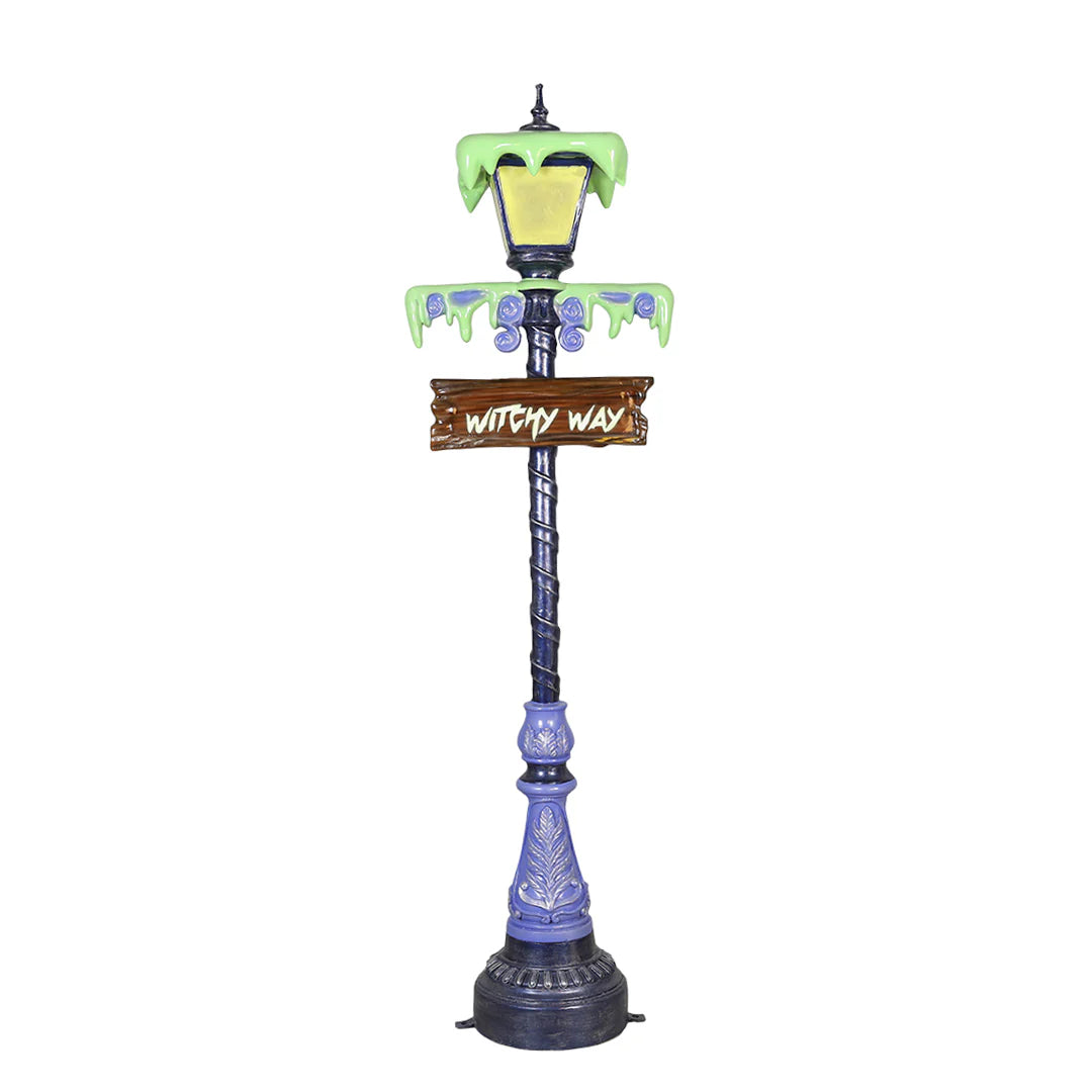 7 Foot Slim Witch Lamp Post Resin Display — view 1