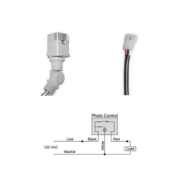 Plug-in Photocell with Swivel and Lead