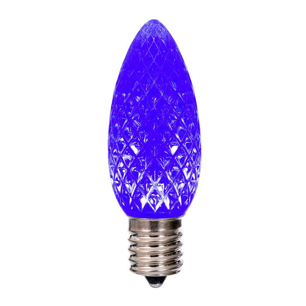 Blue - LED C9 Faceted Bulb