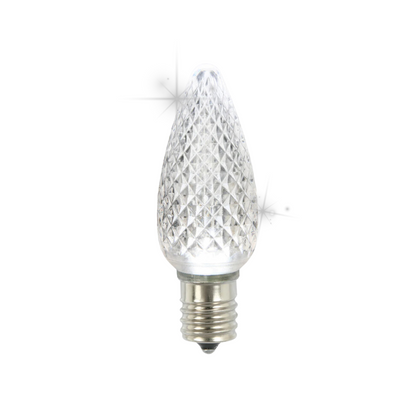 Pure White LED C9 - Holy Cow Faceted Bulb - Twinkle Pure White- Holy Cow — view 1