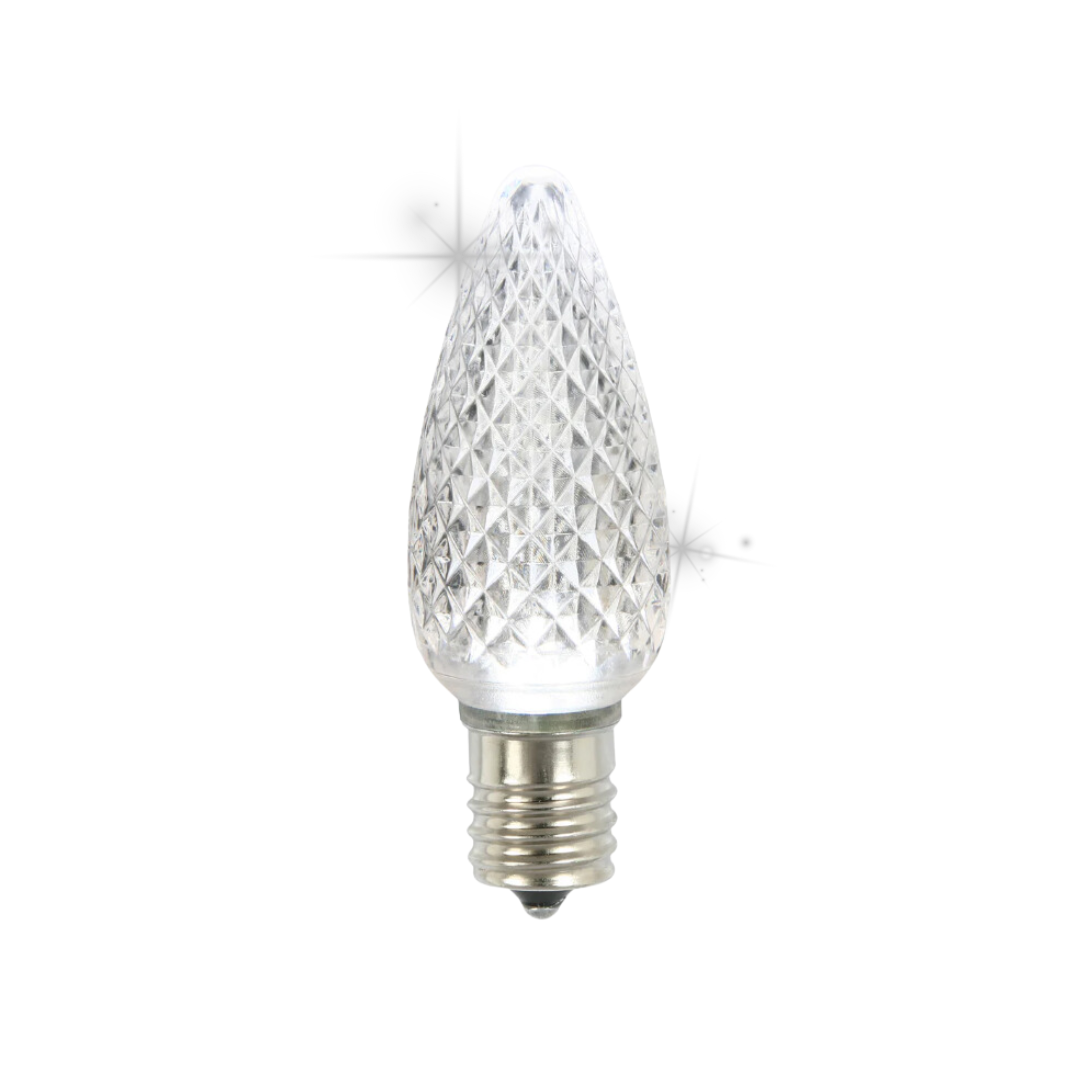 Pure White LED C9 - Holy Cow Faceted Bulb - Twinkle Pure White- Holy Cow — view 2