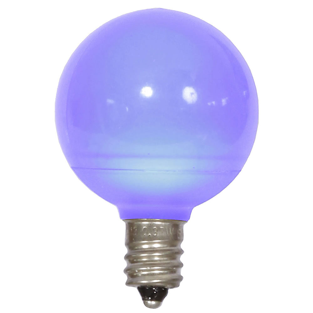 Blue LED G40 - Ceramic Smooth Bulb - Steady Blue — view 1