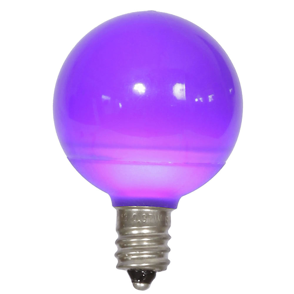 Purple LED G40 - Ceramic Smooth Bulb - Steady Purple — view 1
