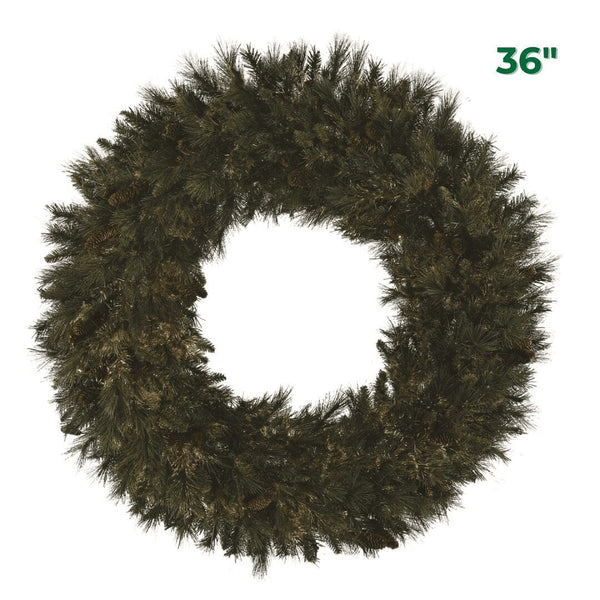 36" Mixed Noble Wreath - UNLIT