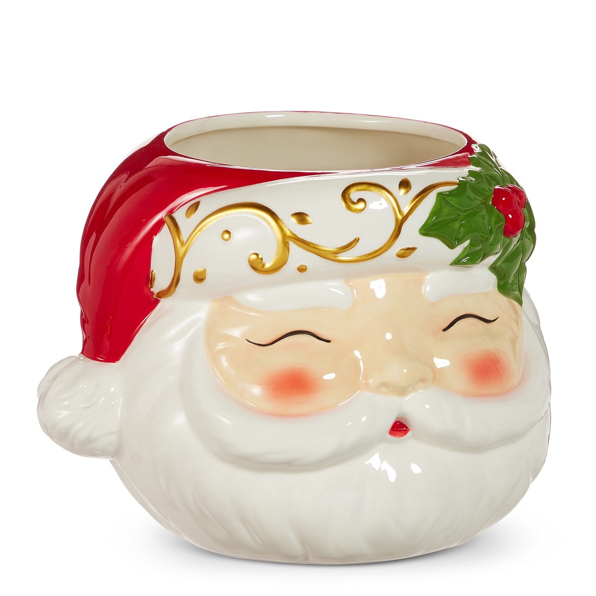 15" Santa Head Container