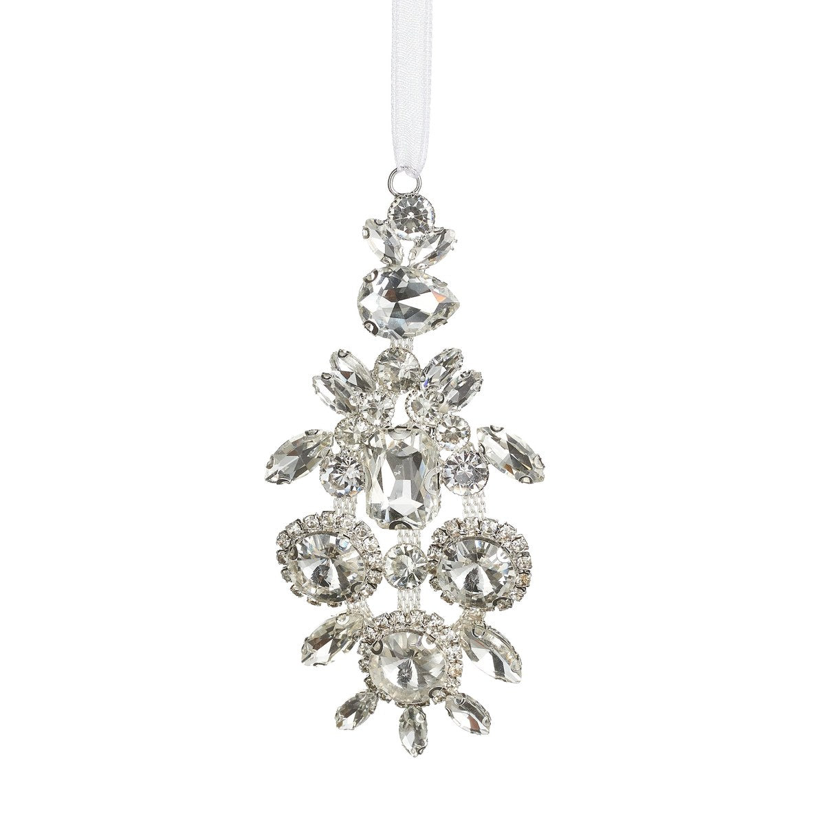 4" Clear Jewel Ornament