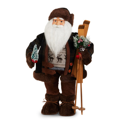 18" Skier Santa — view 1