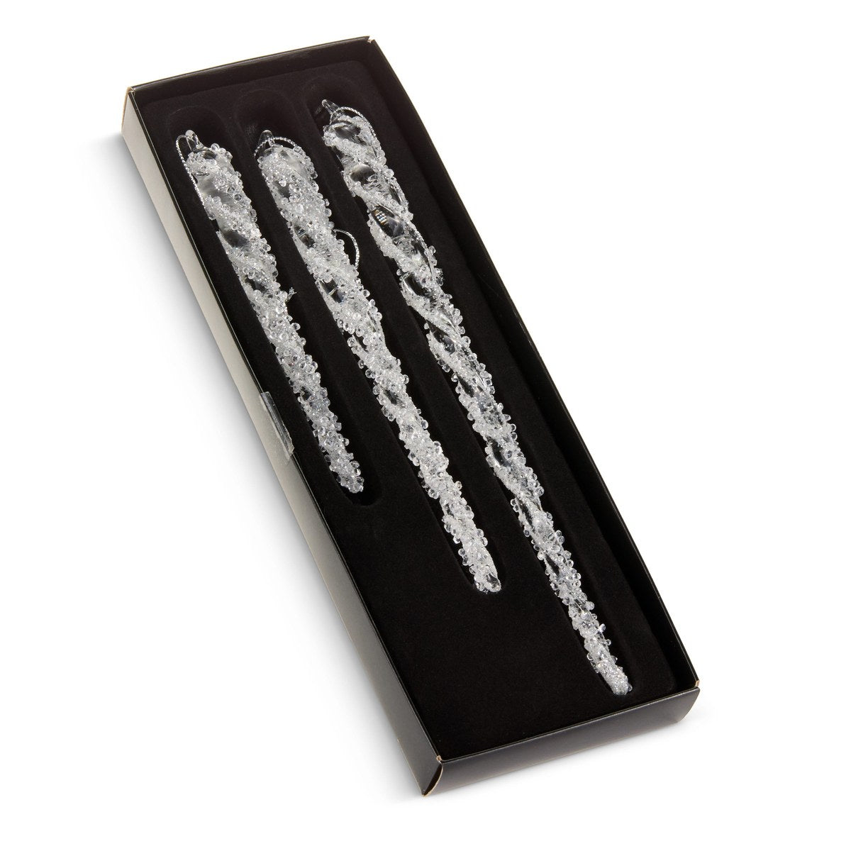 9.5" Box of Swirl Icicle Ornaments – Box of 3