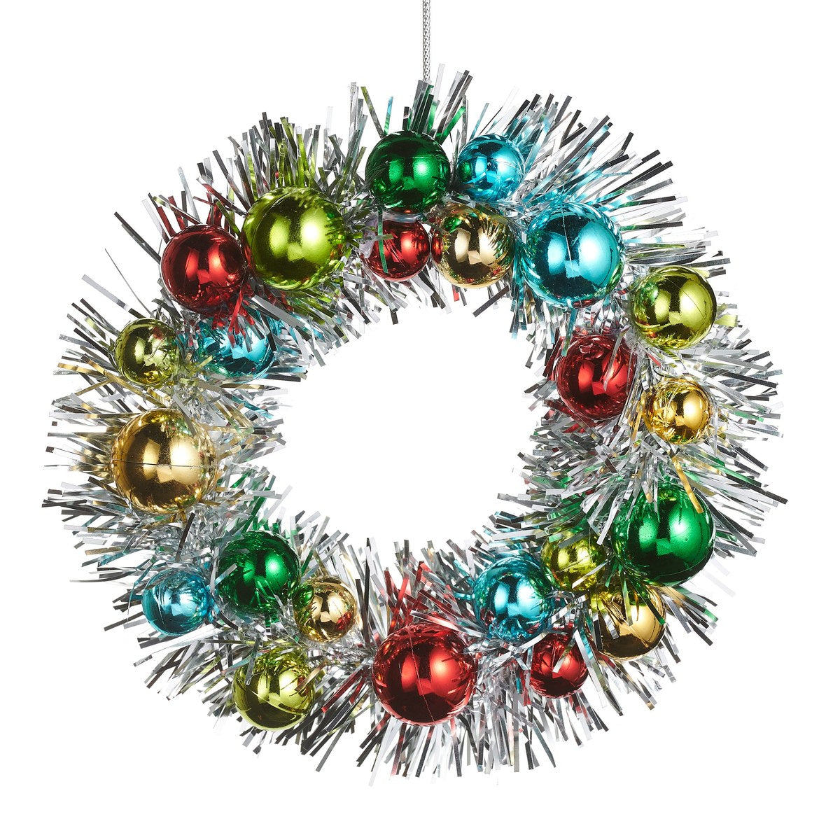 7" Tinsel Wreath Ornament