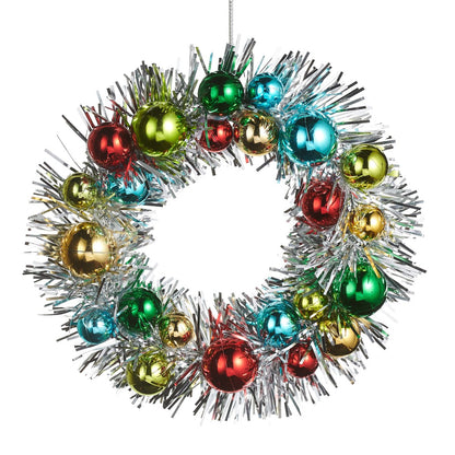 7" Tinsel Wreath Ornament