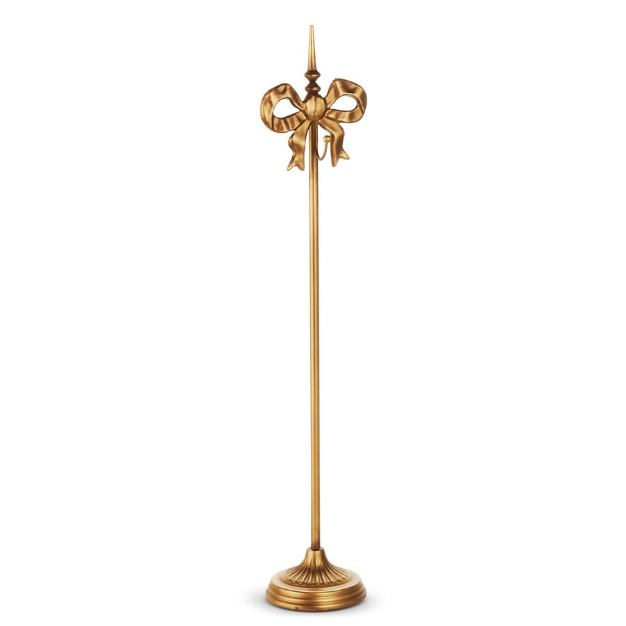 27.5" Gold Bow Stocking Stand