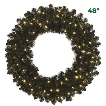 44" Pure White Deluxe Oregon Wreath 48"- Pure White — view 2