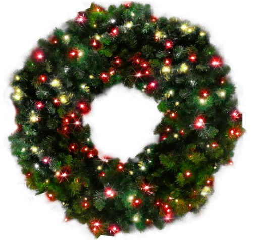 48" Premium Oregon RGBWW Holiday Wreath