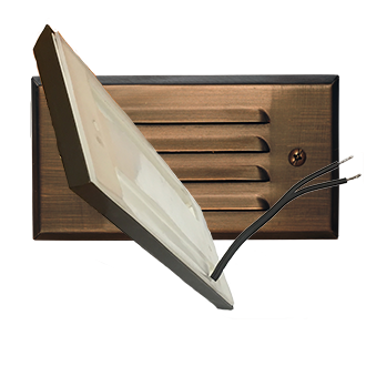 CATALINA Integrated Small Flat Panel Step Light Louvered - 5.5" x 2.937"